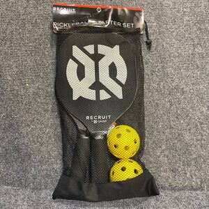 Brand New Recruit by ONIX Wood Pickleball Starter Set for All Ages Black